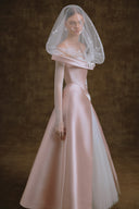 WHITE PLAN • Etta Off-the-Shoulder Taffeta and Tulle Gown
