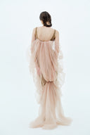 LA VIERGE • Jardín Tiered Lace & Tulle Maxi Gown