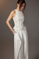 3D Floral Lace Peplum Top for women, from KEIRA TONG, The Viet Concept 