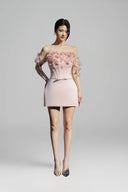 Pink Eirielle Flower Mini Dress for woman, from CALISTA, The Viet Concept 