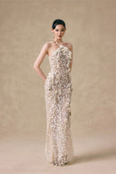 Le Corail 3D Floral Sequined Mesh Fishtail Gown for women, from VONTIER DE MONTIER, The Viet Concept
