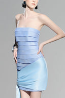 Lily Blue Sparkling Tapta Mini Dress for women, from Pham, The Viet Concept 