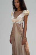 Shlyn Lace-Trim Puff Sleeve Dress  for women, from HUELLEY HUELLEY, The Viet Concept