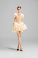 Soline Couture Mesh Corset Mini Party Dress for women, from LINH PHUNG, The Viet Concept