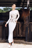 Elysian Crystal Cape Evening Dress for women, from DO LONG, The Viet Concept 