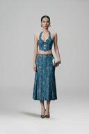 Verdigris Enamel Couture Gown for women, from MOC NHU, The Viet Concept