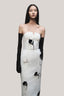 Calantha Sheath Flower Applique Taffeta Midi Dress for women, from HOBB, The Viet Concept 
