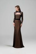 Stand Collar Black Lace Mermaid Gown for women, from IHF AELIER, The Viet Concept 