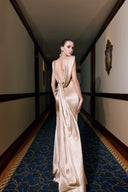 THÉSONG • Ivory Sculpted Corset Mermaid Gown With Train