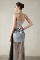 Milcah Ombre Lace Draped Evening Gown for women, from DANG PHONG DESIGNER, The Viet Concept