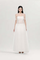 Seraphine Ethereal Corset Cape Gown for women, from JOSEPHINE, The Viet Concept 