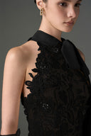 IHF STUDIO • Garden 3D Floral Lace Halter Maxi Dress