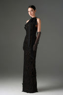 IHF STUDIO • Garden 3D Floral Lace Halter Maxi Dress