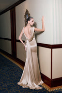 THÉSONG • Ivory Sculpted Corset Mermaid Gown With Train