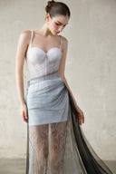 Milcah Ombre Lace Draped Evening Gown for women, from DANG PHONG DESIGNER, The Viet Concept