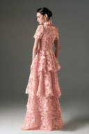IHF STUDIO • Floral Garden Lace 3D A-Line Maxi Evening Dress