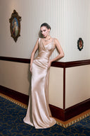 THÉSONG • Ivory Sculpted Corset Mermaid Gown With Train
