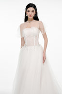 Seraphine Ethereal Corset Cape Gown for women, from JOSEPHINE, The Viet Concept 