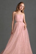 IHF STUDIO • Floral Lace Bustier Maxi A-Line Dress