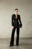 Alva Crystal Embellished Satin Tailored Suit for women, from DANG PHONG DESIGNER, The Viet Concept