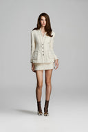 Embroidered V-Neck Tweed Jacket for women, from KEIRA TONG, The Viet Concept 