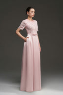 Floral Sequin Lace A-Line Dress with Silk Taffeta Skirt for women, from IHF STUDIO, The Viet Concept 