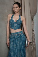Verdigris Enamel Couture Gown for women, from MOC NHU, The Viet Concept