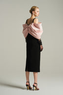 Éloria Bow Crystal Column Evening Midi Dress for women, from IHF STUDIO, The Viet Concept 