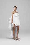 Bow Serenade Sculptural Pleated Mini Dress for women, from DAS LA VIE, The Viet Concept 
