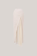  Khiet Trumpet Side Slit Silk Linen Maxi Skirt for women, from TINH, The Viet Concept 