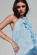 Blue Chiffon Maxi Dress for women, from Xita, The Viet Concept