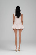 Beige Joan Sleeveless Mini Dress for women, from Huelley Rose, The Viet Concept 