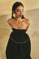 Opaline Crystal Embellished Evening Gown for women, from L'SCARLETT, The Viet Concept