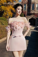 Pink Eirielle Flower Mini Dress for woman, from CALISTA, The Viet Concept 