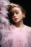 Annie Embellished Chiffon Feather Mini Dress for women, from 21SIX, The Viet Concept