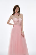 LUCILLA • Lume Strapless Corset Tulle Midi Dress Set