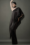 LE LAM AMARÉ • Aura Silk Asymmetrical Off-Shoulder Dress