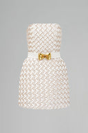 Ivory Élysée Pearl Blossom Halter Mini Dress for women, from IHF STUDIO, The Viet Concept