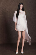 SANT SOUCI • Lueur Asymmetric Chiffon Cape Cover-Up
