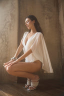 Écume Chiffon Sleeve One-Piece Luxury Swimsuit for women, from SEXYM, The Viet Concept