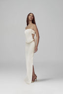 White Celestia Maxi Dress for woman, from POEM, The Viet Concept 
