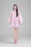 Nadia Trapezoid Puffy Sleeved Organza Voile Mini Dress for women, from Lam Khue, The Viet Concept 