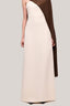 Cream Da Asymmetric High Neck Cotton Cape for women, from TINH, The Viet Concept 