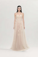 Calantha Champagne Tulle Corset Gown for women, from JOSEPHINE, The Viet Concept 