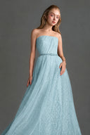 IHF STUDIO • Floral Lace Bustier Maxi A-Line Dress