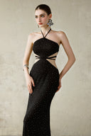 Lorelei Crystal Embellished Cut-Out Evening Gown for women, from DANG PHONG DESIGNER, The Viet Concept