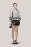 Grey Latisha Peplum Johnny Collar Organza Voile Mini Set for women, from Das La Vie, The Viet Concept 