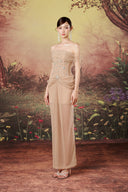 Gina Draped Off-Shoulder Embellished Maxi Dress for women, from JOSEPHINE, The Viet Concept 