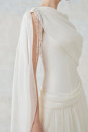 LARMES • Edana Champagne Embellished Evening Gown