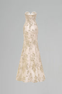 MARGÉE ATELIER • Avenor Couture Sheer Organza Sleeve Silk Taffeta Evening Gown